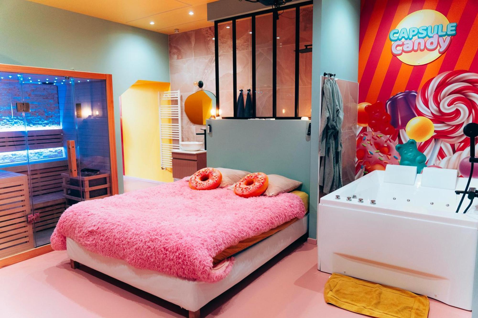 Capsule Bonbon - Balneo - Sauna - Billard - Nintendo Switch Дуе Екстер'єр фото