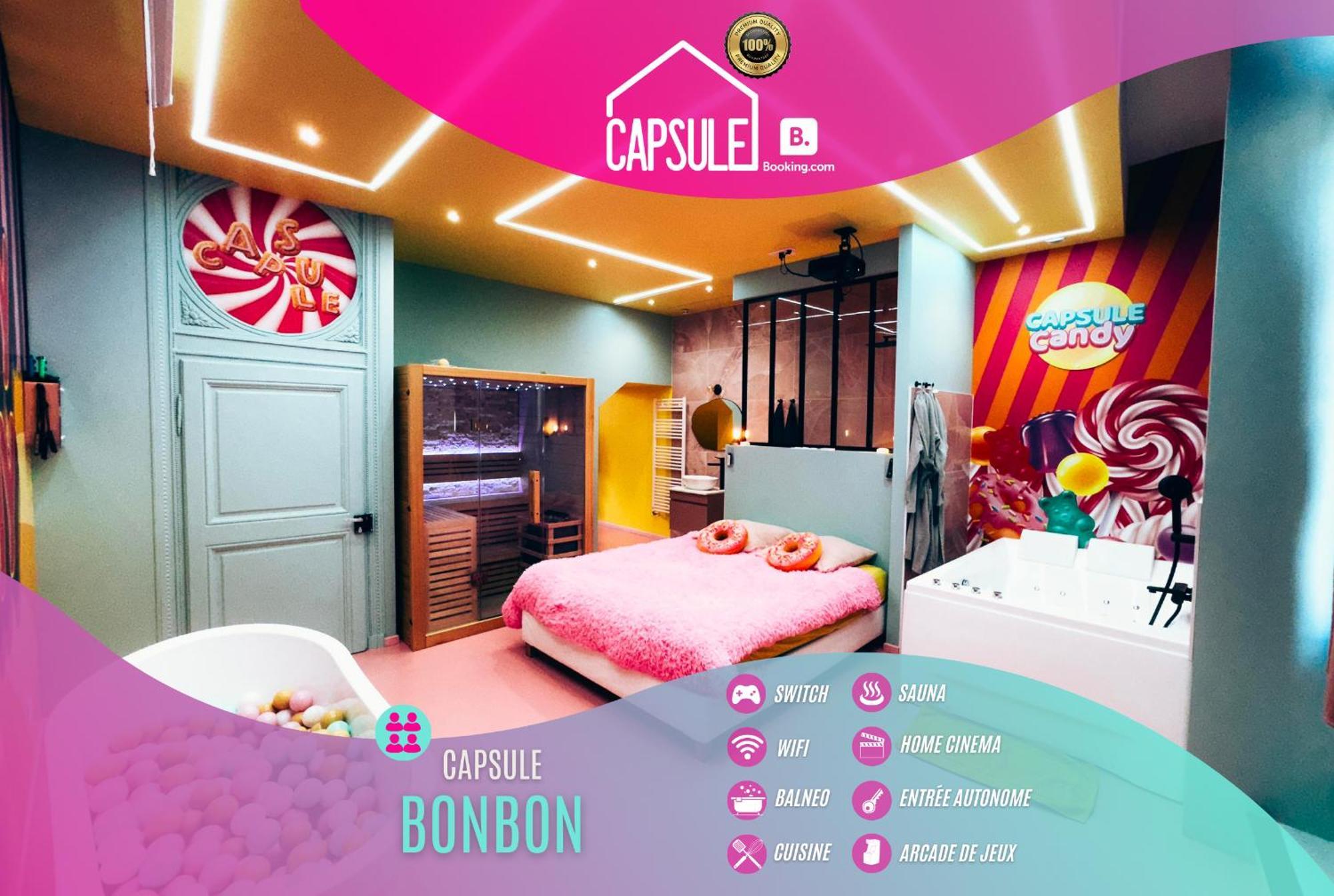 Capsule Bonbon - Balneo - Sauna - Billard - Nintendo Switch Дуе Екстер'єр фото